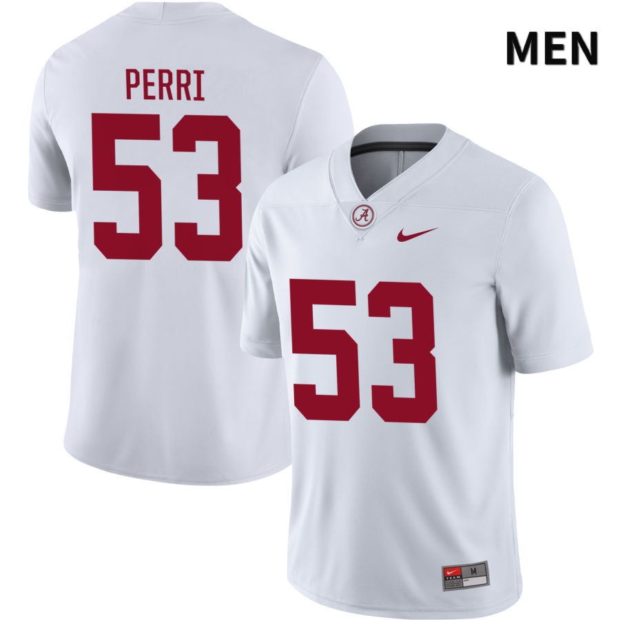Alabama Crimson Tide Men's Vito Perri #53 NIL White 2022 NCAA Authentic Stitched College Football Jersey YB16K55PB